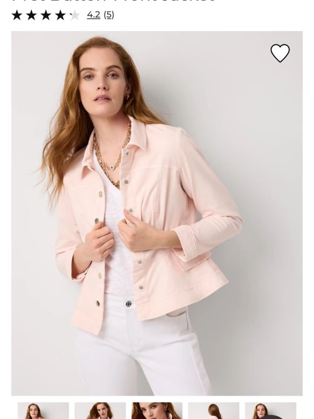 nwt white house black market pink pret button front peplum jacket xl